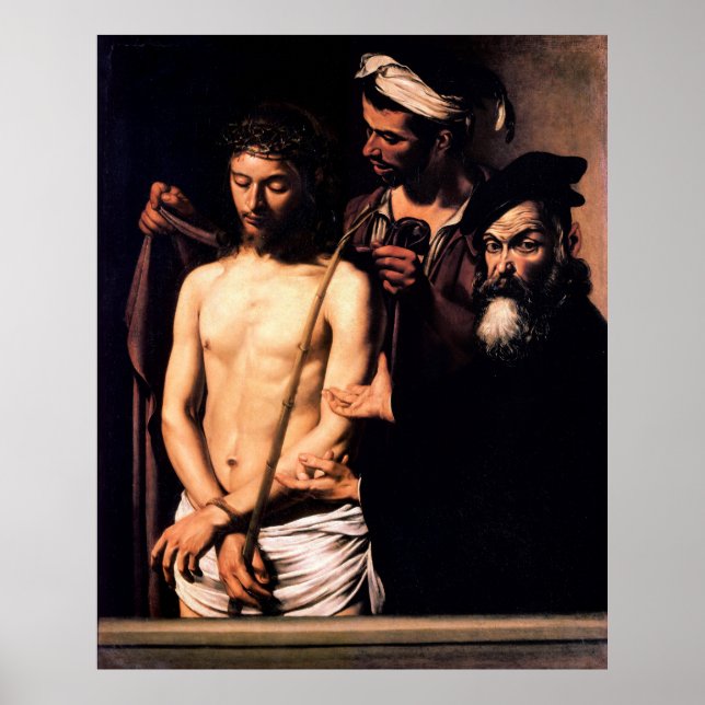 Ecce Homo von Caravaggio (1605) Poster (Vorne)