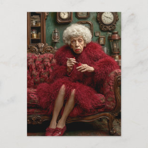 Eccentric Elegance - Crimson Postkarte