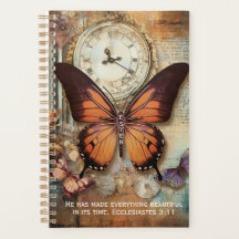 Ecclésiaste 3:11 Planificateur Horloge Papillon 