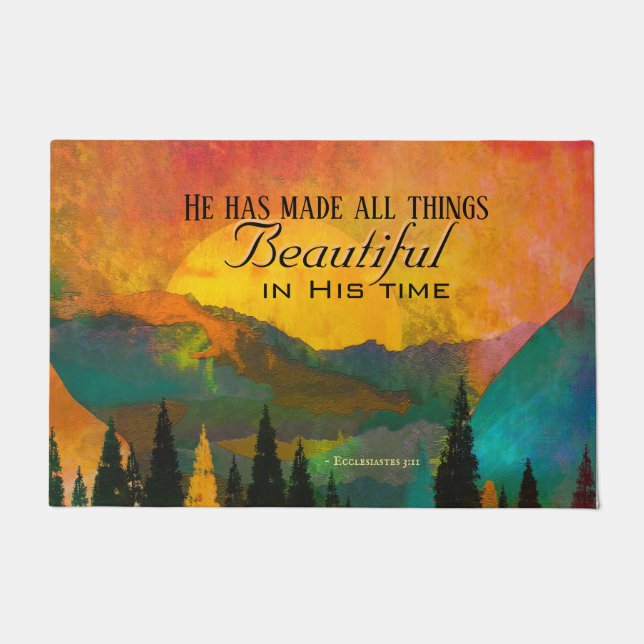 Ecclesiastes 3:11 Er hat alles schön gemacht Fußmatte (Vorderseite)