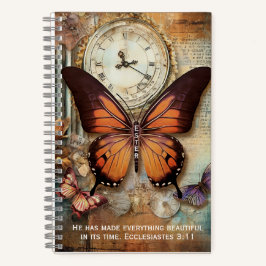 Ecclesiastes 3:11 Journal Butterfly Clock Notebook Notizbuch