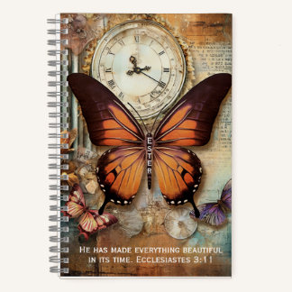 Ecclesiastes 3:11 Journal Butterfly Clock Notebook Notizbuch