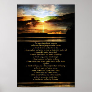 Ecclesiastes 3, 1-8 - affiche inspirante du lever 