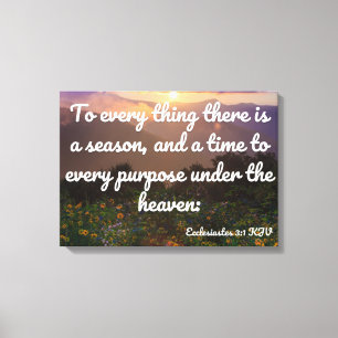 Ecclesiastes 3:1 Bibelverse KJV Wand an Wand Kunst