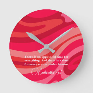 Ecclesiastes 3:1 für alles, was Schrift Runde Wanduhr