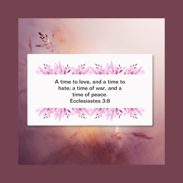 Ecclesiastes 3:8 KJV Bible Verse Business Card Visitenkarte (Von Creator hochgeladen)