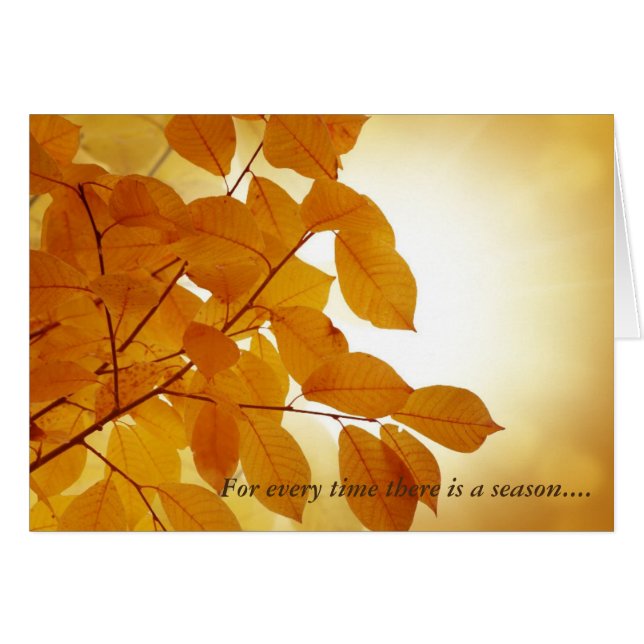 Ecclesiastes 3 Jahreszeit beruhigend (Vorderseite (Horizontal))