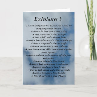Ecclesiastes 3 Vers auf Himmelskarte Karte