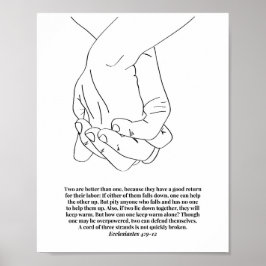 Ecclesiastes 4:9-12 Ein Kabel von drei Stränden .. Poster