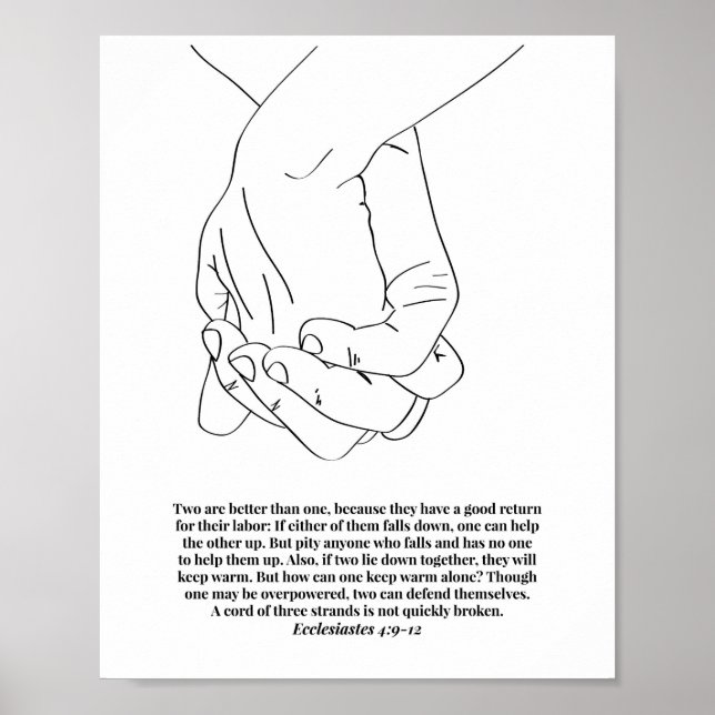 Ecclesiastes 4:9-12 Ein Kabel von drei Stränden .. Poster (Vorne)