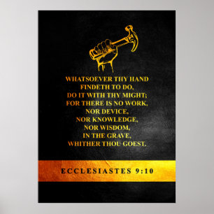 Ecclesiastes 9:10 Bibelverse Poster