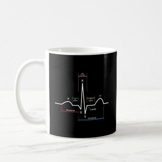 Ecg Ekg Hebeat Kaffeetasse (Links)