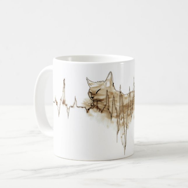 ECG Kaffeestain Art Nursing Chat Kaffeetasse (Vorderseite Links)