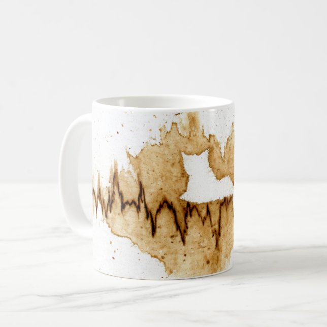 ECG Kaffeestain Art Nursing Chat Kaffeetasse (Vorderseite Links)