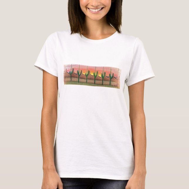 ECG-Wüstenlandschaft T-Shirt (Vorderseite)