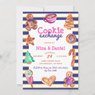 Échange de biscuits de pain d'épice Invitation de 