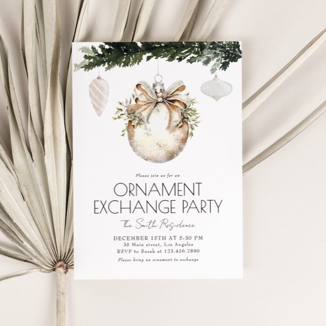Échange d'ornement Invitation de fête de Noël (Créateur téléchargé)