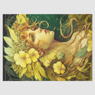 Echanted Blume Forest Fairy Fantasy Decoupage Seidenpapier