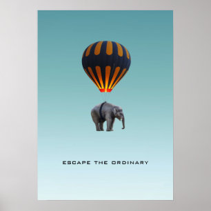 ÉCHAPPER À L'ORDINAIRE   POSTER ÉLÉPHANT