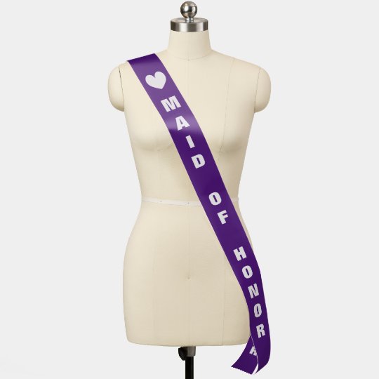 Echarpe De Fete Femme D Honneur De La Mariee Violette Mariage De L Zazzle Ch