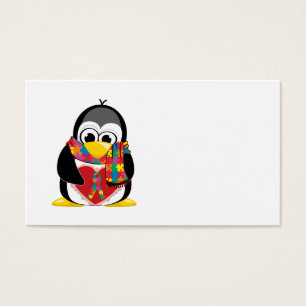 Écharpe de pingouin de ruban d'autisme