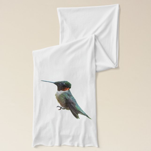 Écharpe Photographie d'oiseau de colibri à gorge rubis (Gauche)