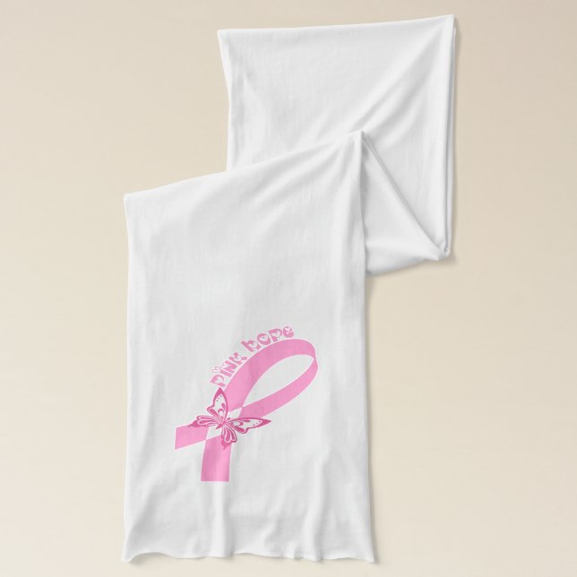 Écharpe Pink Ribbon Cancer du sein survivant papillon (Gauche)