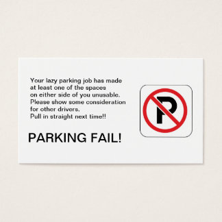 ÉCHEC DU STATIONNEMENT !