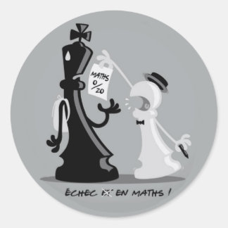 Echec en mah runder aufkleber