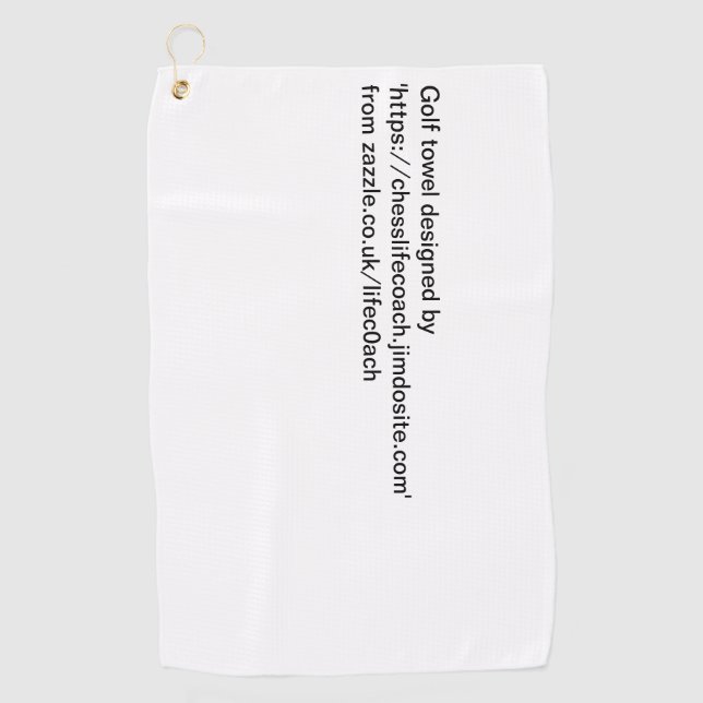 échecs ou serviette de golf (Devant)