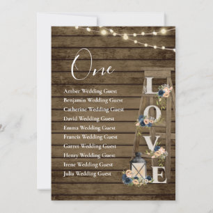 Échelle en bois Table florale Une carte de siège