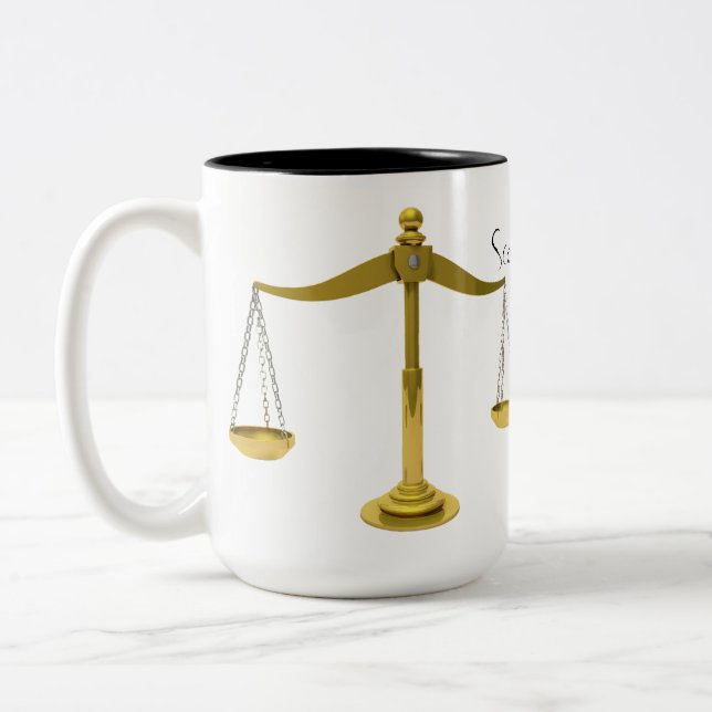 Échelles de justice Étudiant en droit | Café Mug (Gauche)
