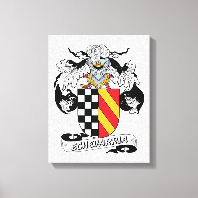 Echevarria-Familienwappen Leinwanddruck (Vorderseite)