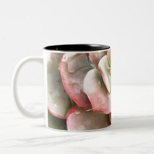 Echeveria Cactus sukkulent Acrylmalerei Zweifarbige Tasse
