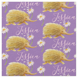 Echidna daisy art animal gemusterte Gewebe Stoff