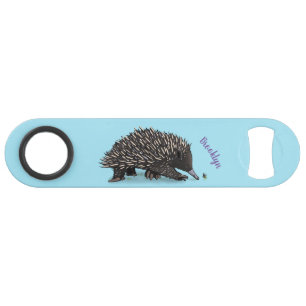 Echidna mignonne avec dessin animé d'abeille