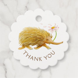 Echidna niedliche Aquarellmalerei Tier Vielen Dank Geschenkanhänger