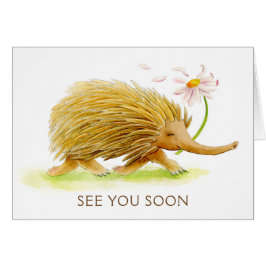 Echidna whimsy Tier Aquarell sehen Sie bald Karte