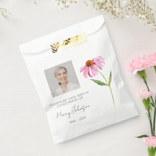 Echinacea   Einfaches Foto-Trauer-Samenbild Geschenktütchen