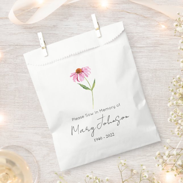 Echinacea | Einfaches Samenpaket Begräbnis  Geschenktütchen (Ausgeschnitten)