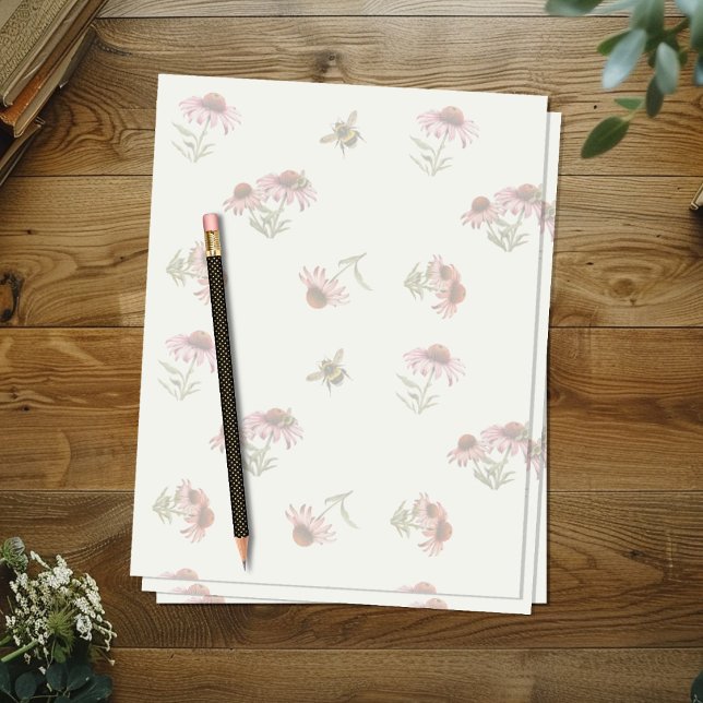 Echinacea-Sonnenhut-Muster-Binderpapier (Von Creator hochgeladen)