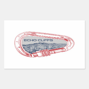 Echo Cliffs California Rock Climbing Carabiner Rechteckiger Aufkleber