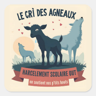 Écho Contre l’Oppression - Abzeichen #BalanceTonTy Quadratischer Aufkleber