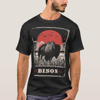 Echo der Prärie: Bison-Zukunftsreliquie T-Shirt