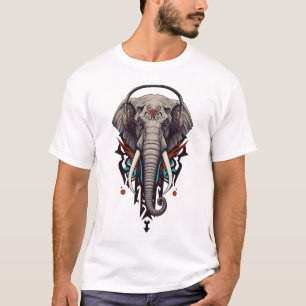 Echo der Riesen – Abstrakter Elefant im Klang T-Shirt
