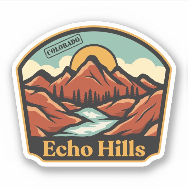 Echo Hills, Colorado Aufkleber (Vorderseite)