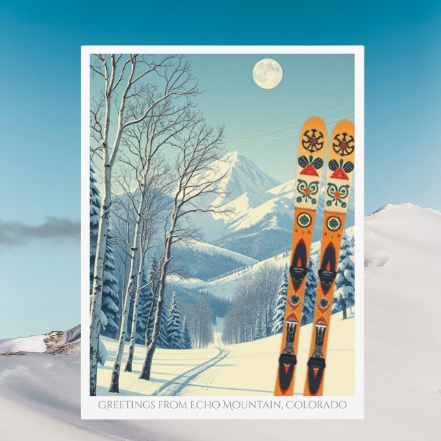 Echo Mountain Colorado Skiurlaub Postkarte (Von Creator hochgeladen)