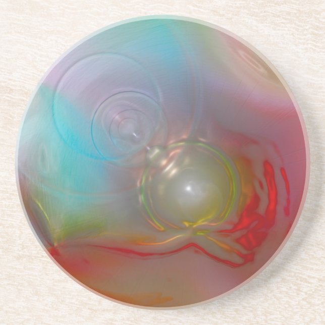 Echo-Nebula-Untersetzer Sandstein Untersetzer (Vorne)