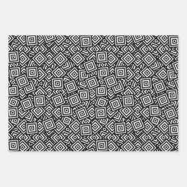 Echo Squares graue Papierblätter Geschenkpapier Set