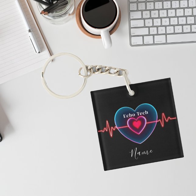 Echo Tech | Bouton | EKG (Echo Tech _ Heartbeat _ EKG Keychain)